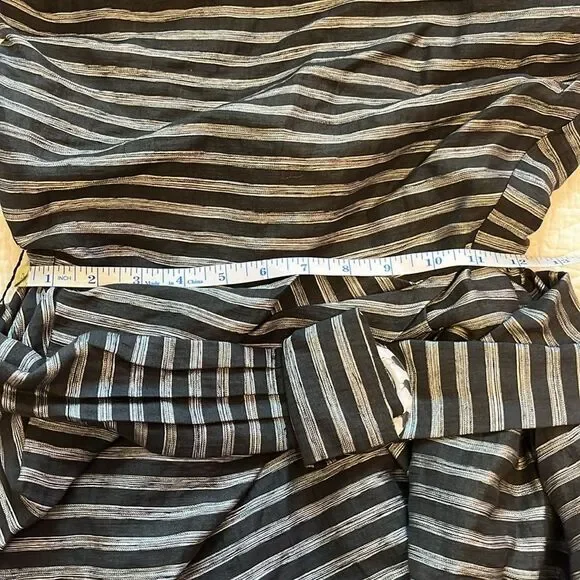 C/MEO Collective Blinded Sleeveless Striped Belted Mini Dress Black XXS NEW Chic - Picture 8 of 8